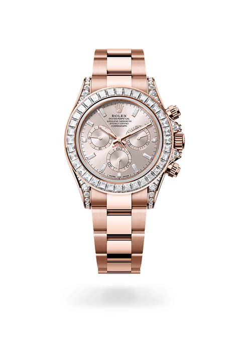 rolex gold mit diamanten|Rolex Cosmograph Daytona Uhr: 18 Karat Everose.